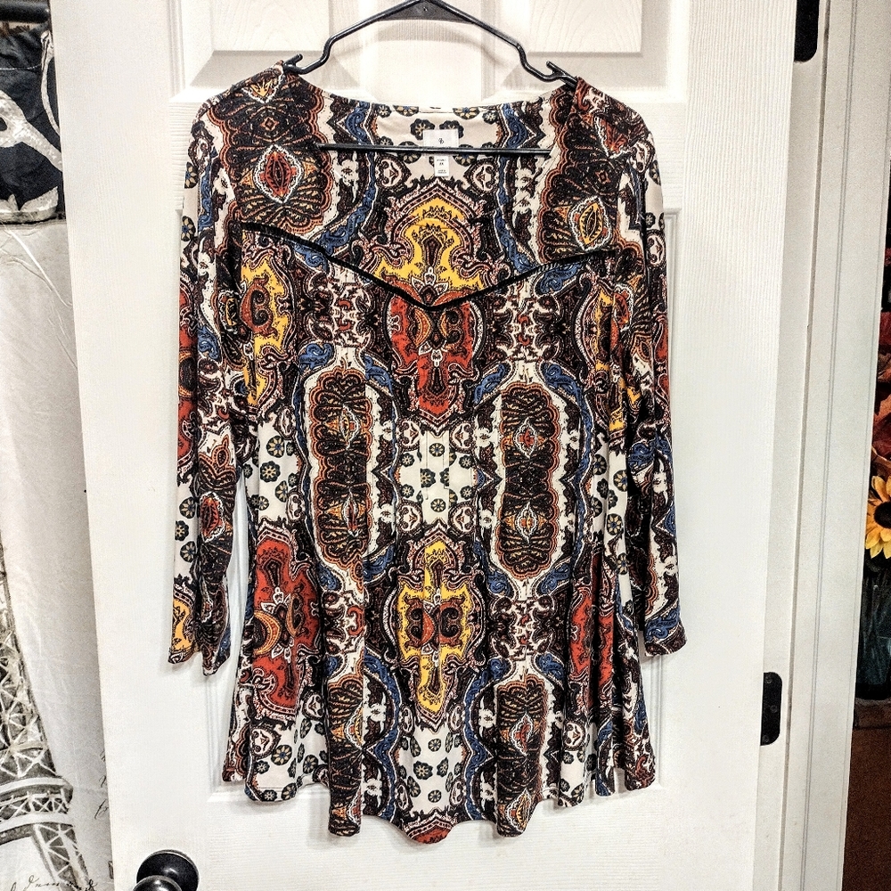 Dress Barn Beautiful Tunic Top Shirt Size 2X